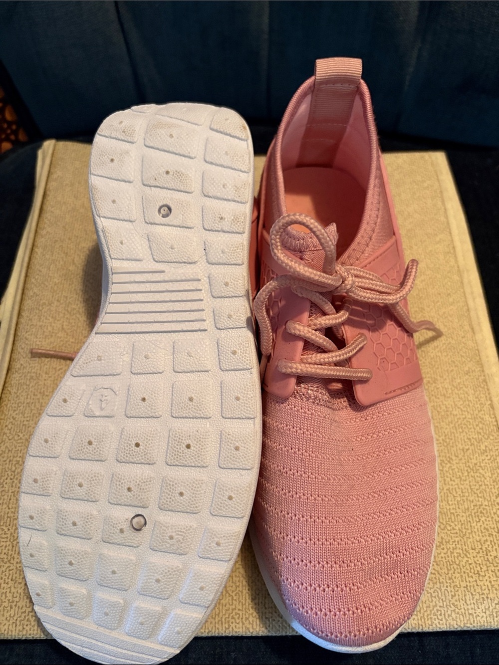 Danskin Pink Knit Lace-Up Women's Sneakers